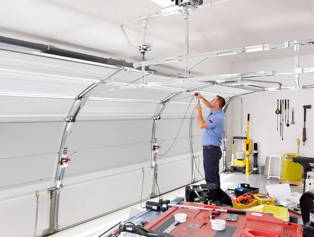Garage door cable repair service by Montebello Garage Door Repair in Montebello
