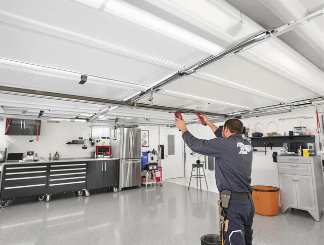 Overhead garage door repair service by Montebello Garage Door Repair in Montebello