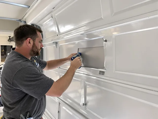 Garage door panel repair by Montebello Garage Door Repair in Montebello